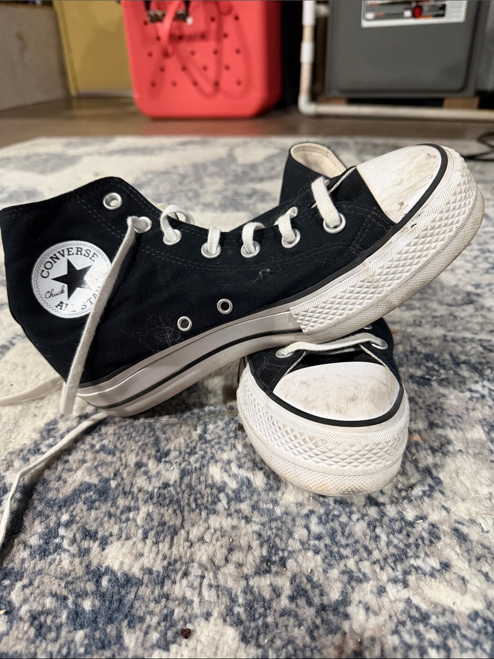 Converse Black and White High Top Sneakers